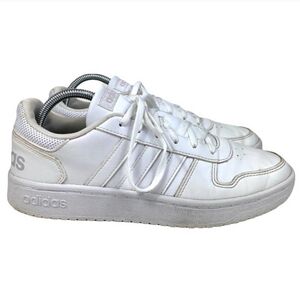 ADIDAS HOOPS 2.0 WHITE LACE UP SNEAKERS WOMEN’S SIZE 9